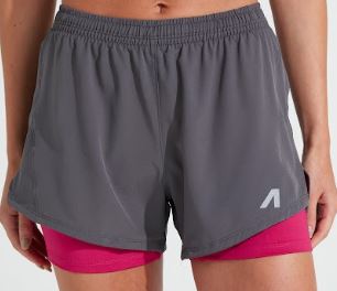 SHORT PRIX (W) - DARK GREY/FUCHSIA