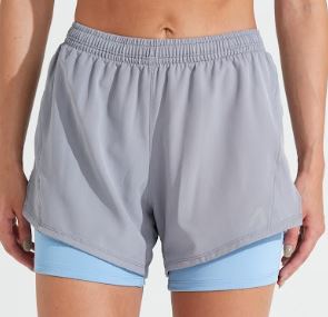 SHORT PRIX (W) - LIGHT GREY/BLUE
