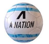 PELOTA N 5 A NATION BCO/CELESTE