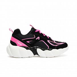 WILD RUN- FULL BLACK-FUCHSIA (W)