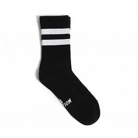 MEDIAS SPORTS CREW STRIPES (W) - PACK BLACK
