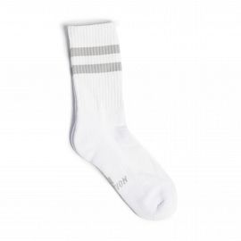 MEDIAS SPORTS CREW STRIPES (W) - PACK WHITE